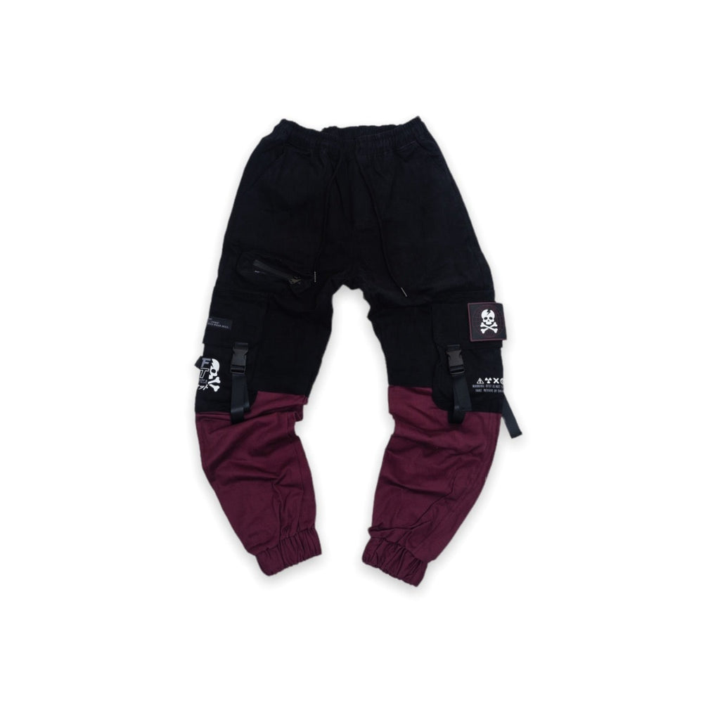 SHWA] TP-01 Techwear Style Maroon Block Jogger [FINAL SALE