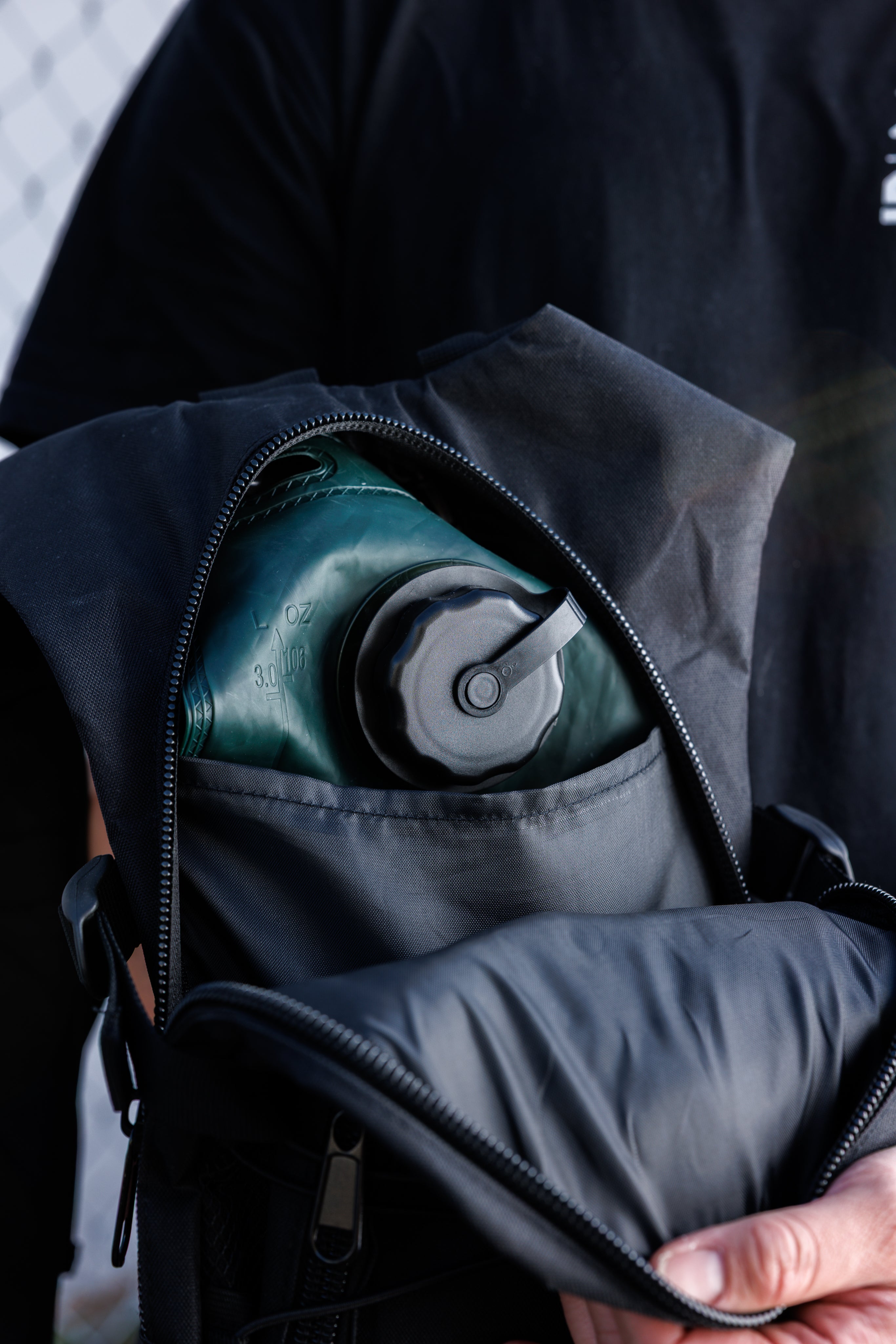 [SHWA] TBG-18 Techwear Style Rave Hydropack Backpack-Black (Bag & Strap ONLY)