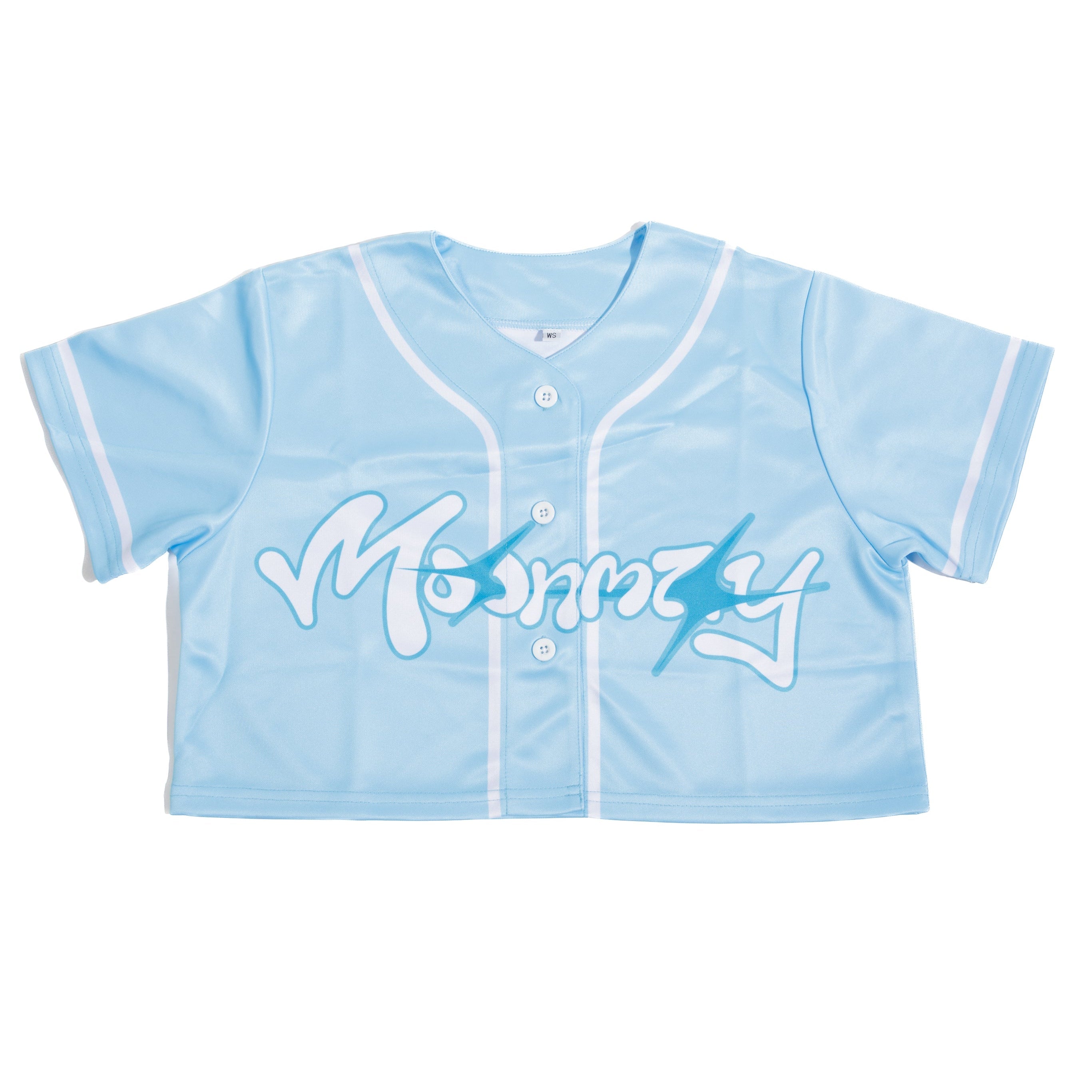 Blue Women Cropped Jersey