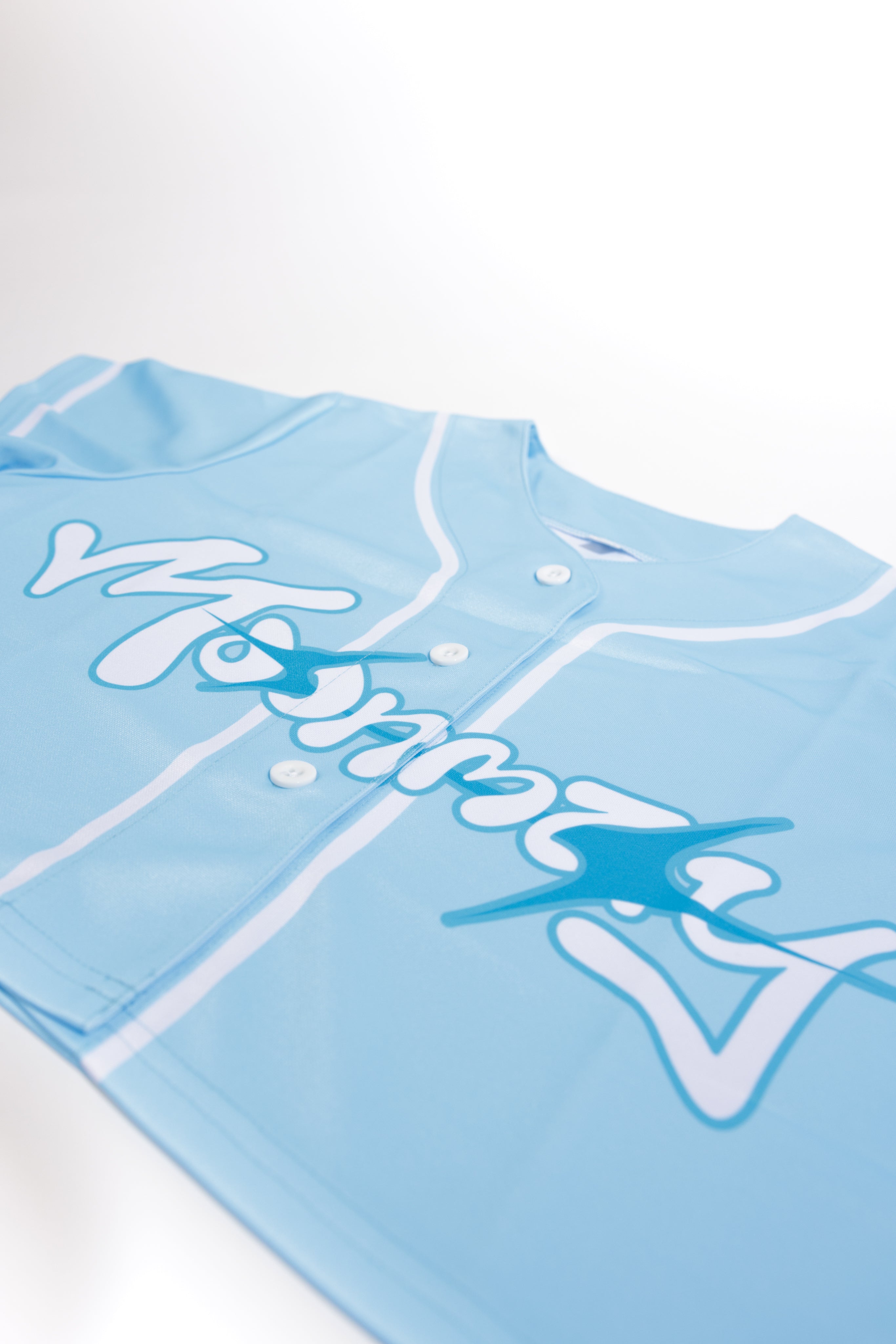 Blue Women Cropped Jersey
