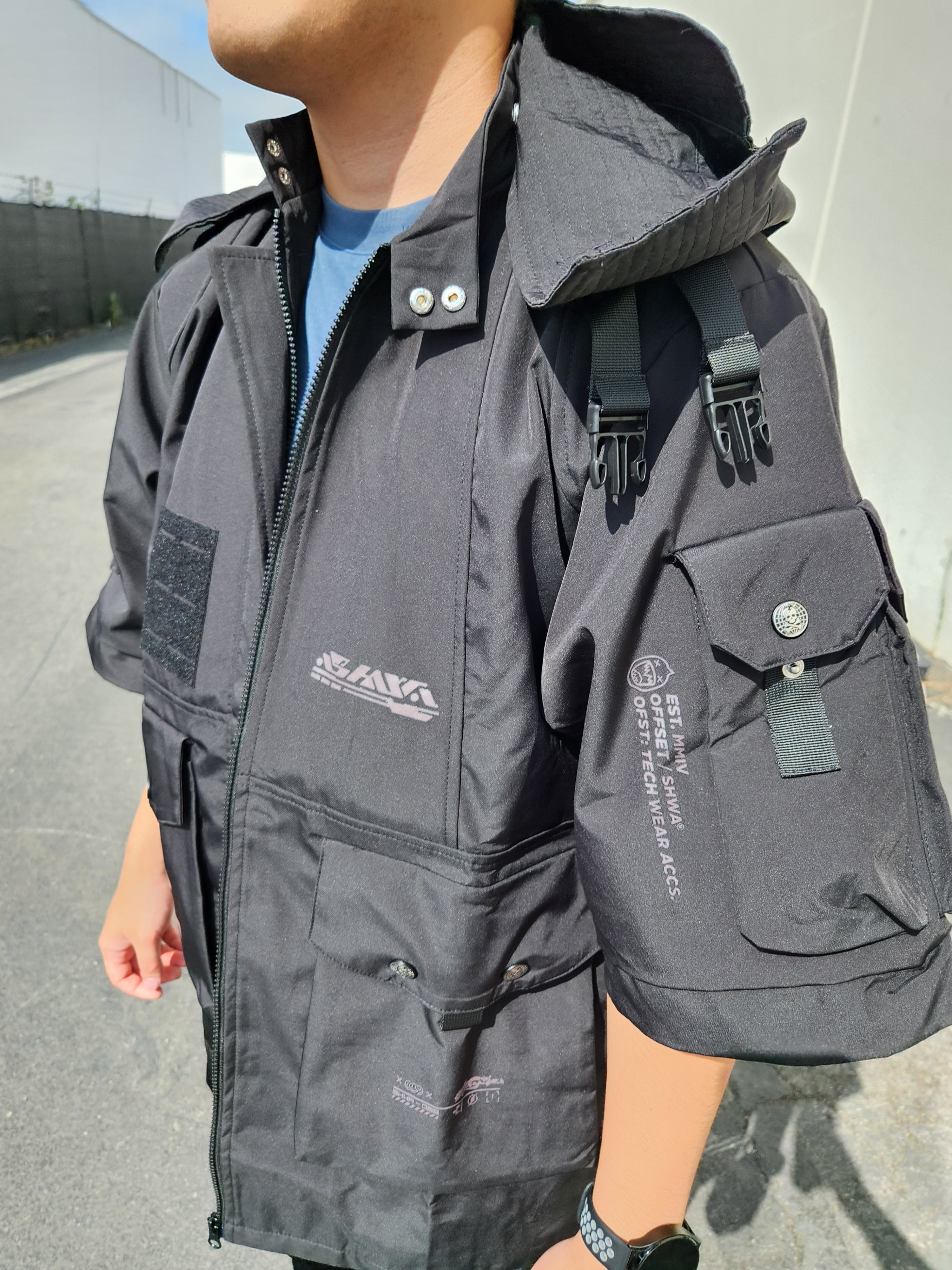 [SHWA] TB-02 Techwear Style Cropped Bomber Jacket - FINAL SALE (No return or exchange)