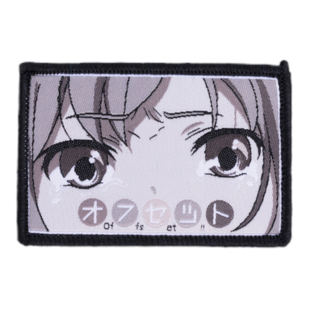 [SHWA] Sad Eye Mono Hook &  Loop Patch