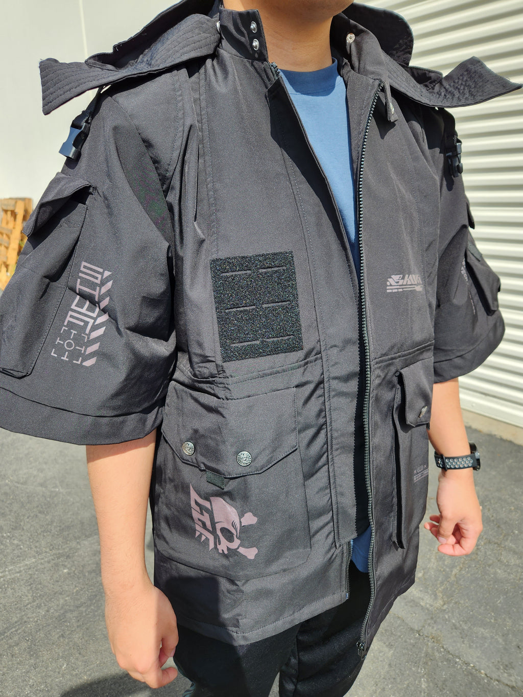 [SHWA] TB-02 Techwear Style Cropped Bomber Jacket - FINAL SALE (No return or exchange)