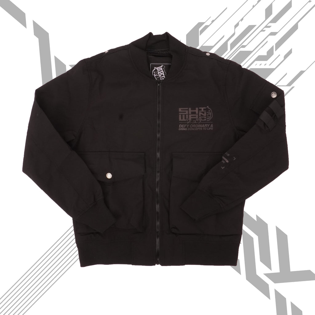 [SHWA] TB-01 Techwear Style Speed Black Bomber Jacket - FINAL SALE (No return or exchange)