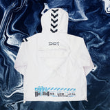 TB-03  WHITE WATERPROOF WINDBREAKER