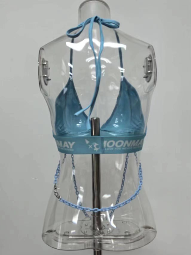 Blue Chain Bralette
