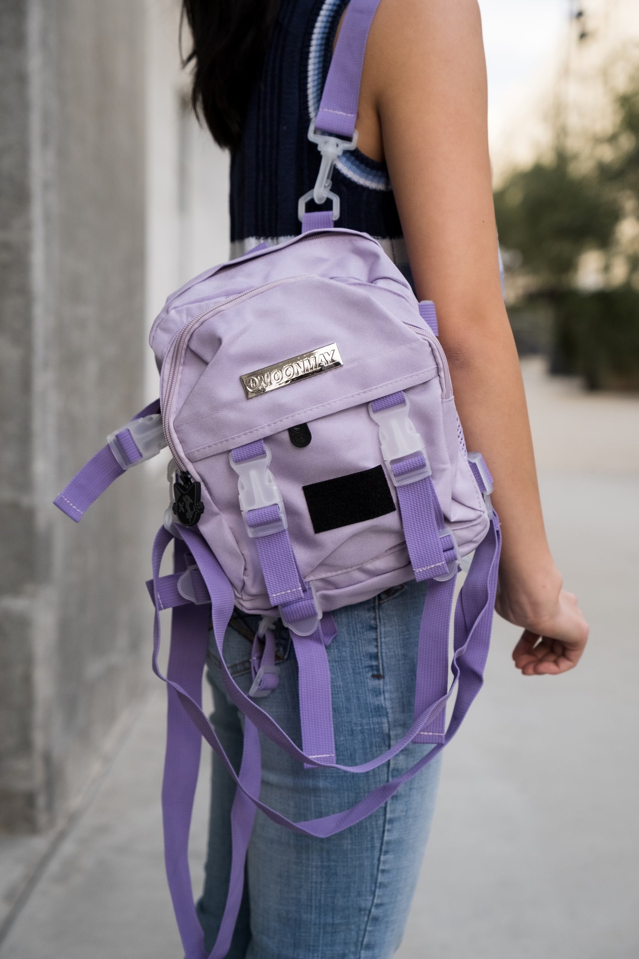 ★YEOMIM★ mini day backpack (purple wave) Mini day backpack (black) - YEOMIM