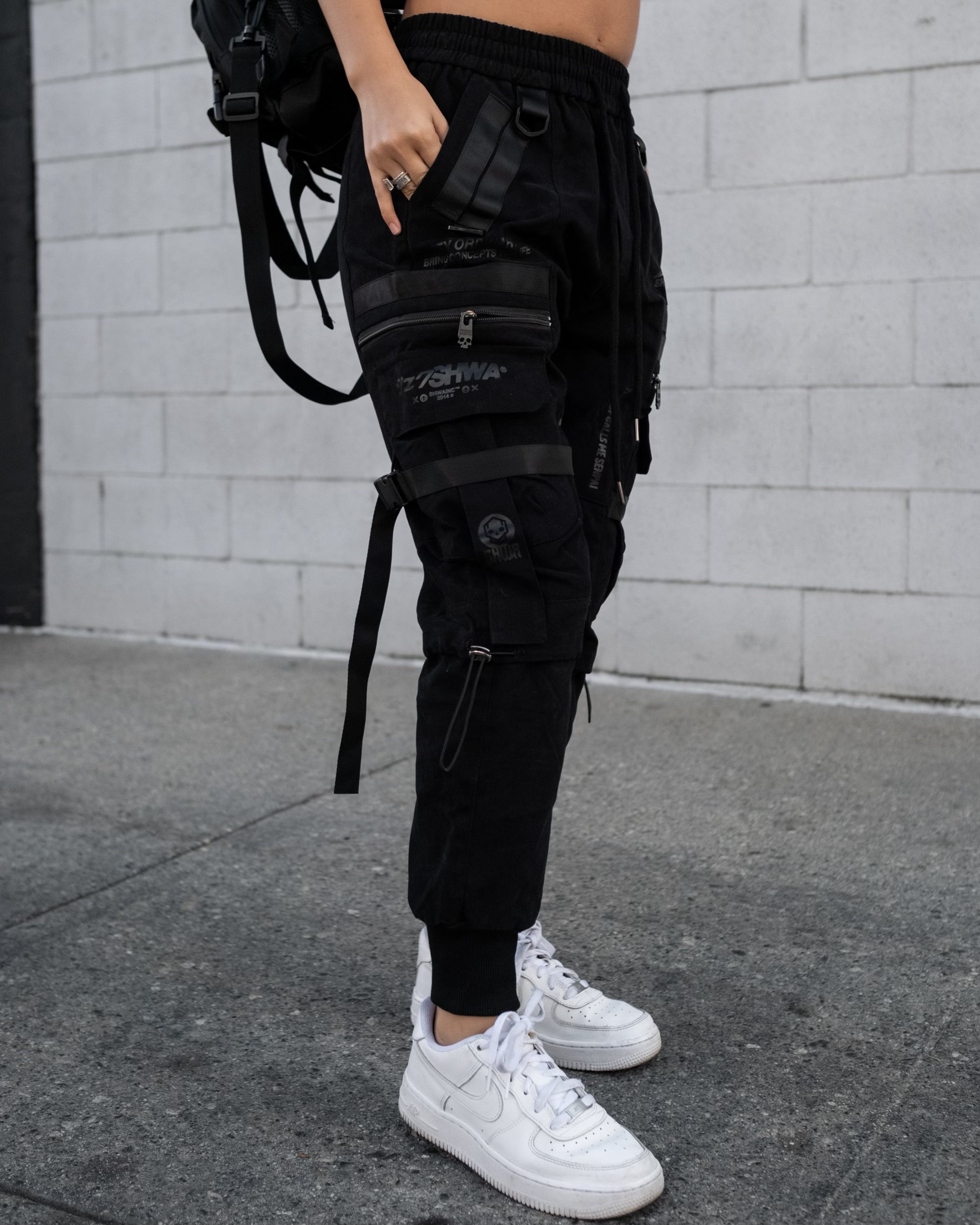 [SHWA] TP-03 Techwear Style Black Speed Jogger