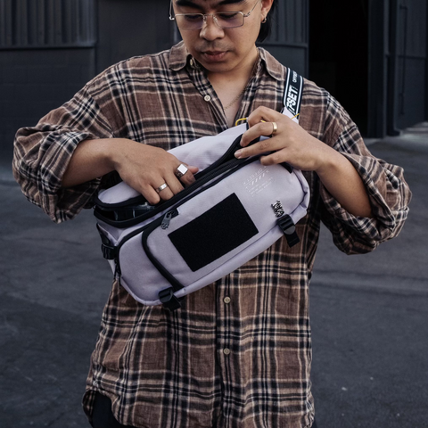 [SHWA] TBG-10 Techwear Style OG Sling Bag - Lavender