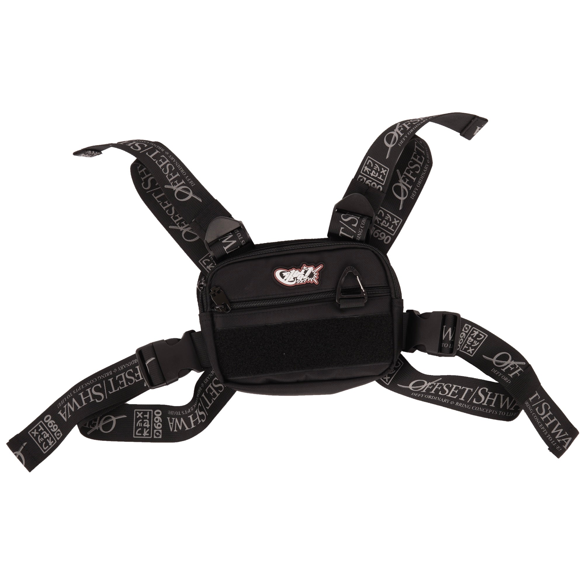 [SHWA] TBG-07 Techwear Style Black Chest Bag for hiking and outdoor activities