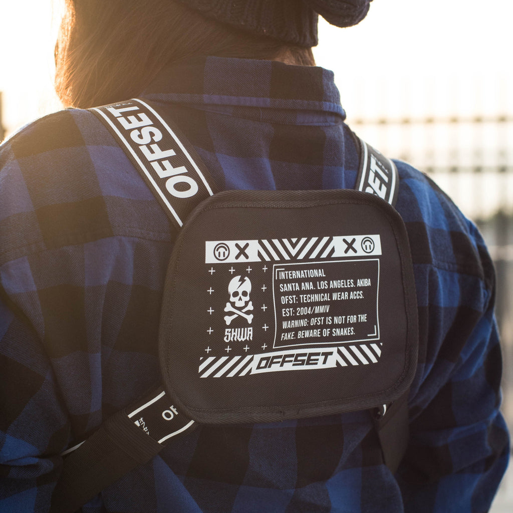 [SHWA] TBG-11 Techwear Style Ita-Chest Bag - Black (Bag & Strap ONLY)
