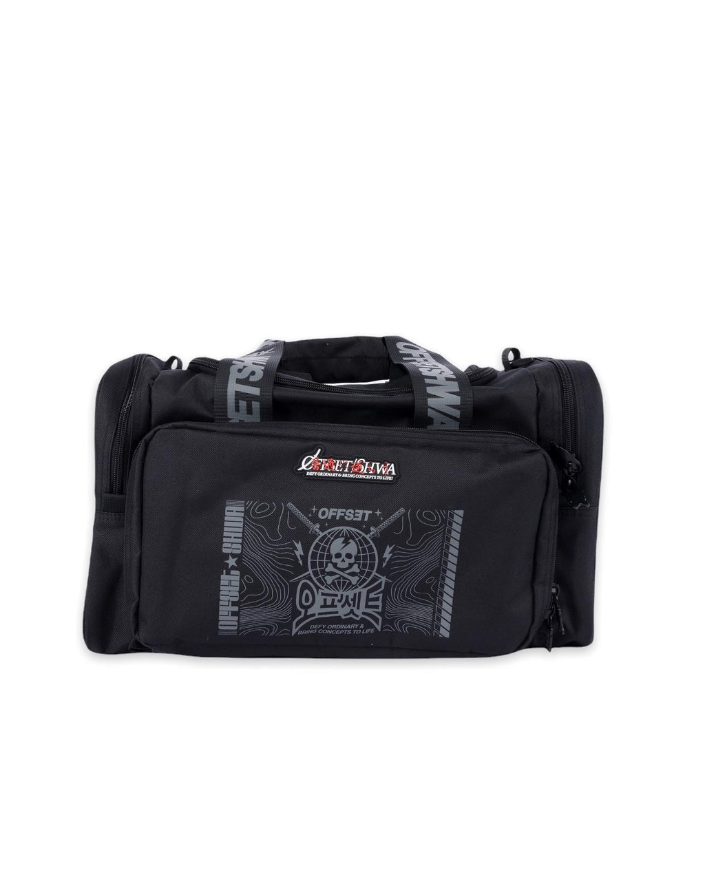 [SHWA] TBG-16 Techwear Style Team Duffle Bag for Gym and Travel - Black (Bag & Strap ONLY)
