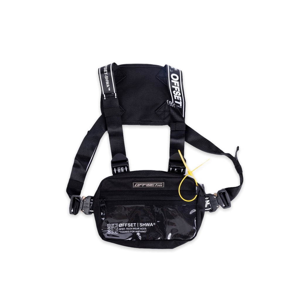[SHWA] TBG-11 Techwear Style Ita-Chest Bag - Black (Bag & Strap ONLY)