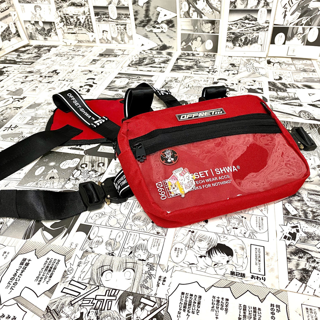 [SHWA] TBG-11 Techwear Style Ita-Chest Bag - Red