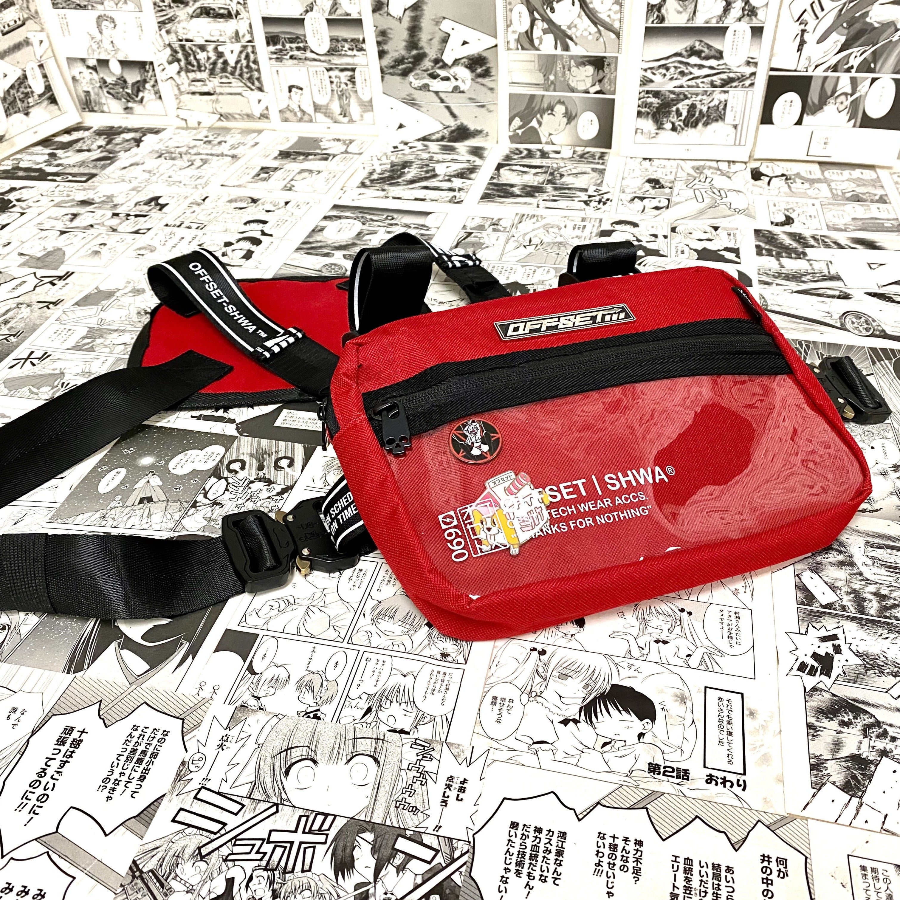 [SHWA] TBG-11 Techwear Style Ita-Chest Bag - Red