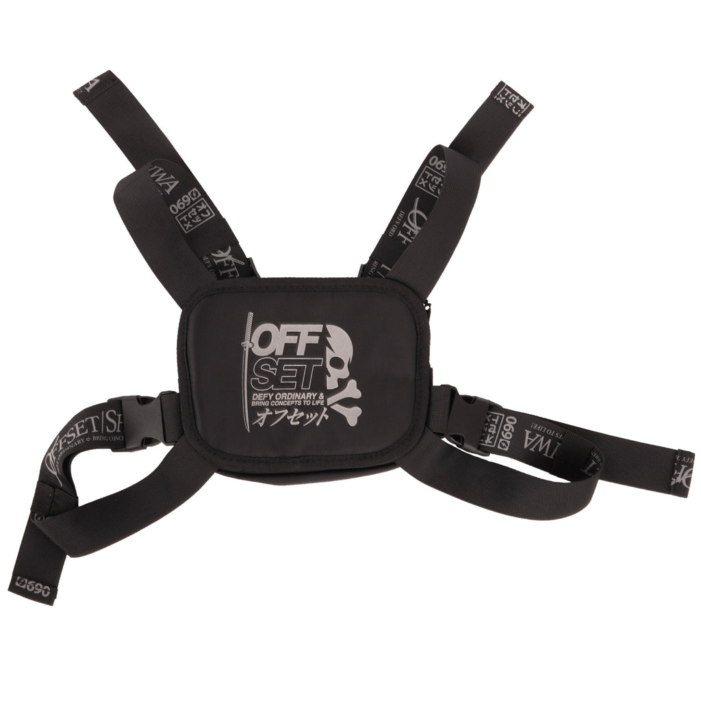 [SHWA] TBG-07 Techwear Style Black Chest Bag for hiking and outdoor activities