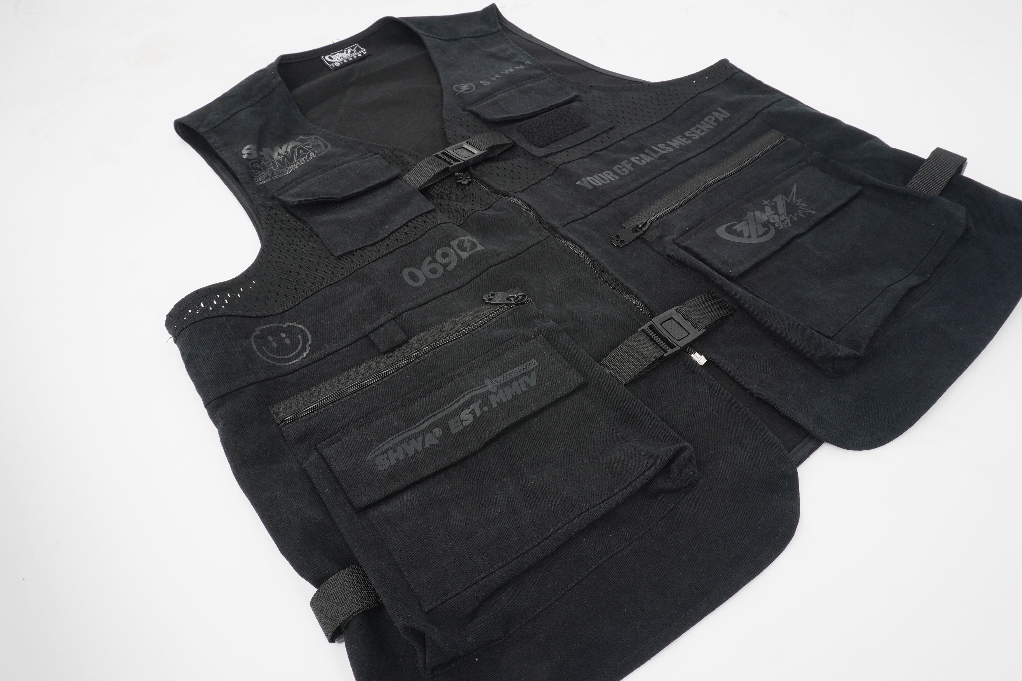 [SHWA] Techwear Style Black Tactical Vest - FINAL SALE (No return or exchange)