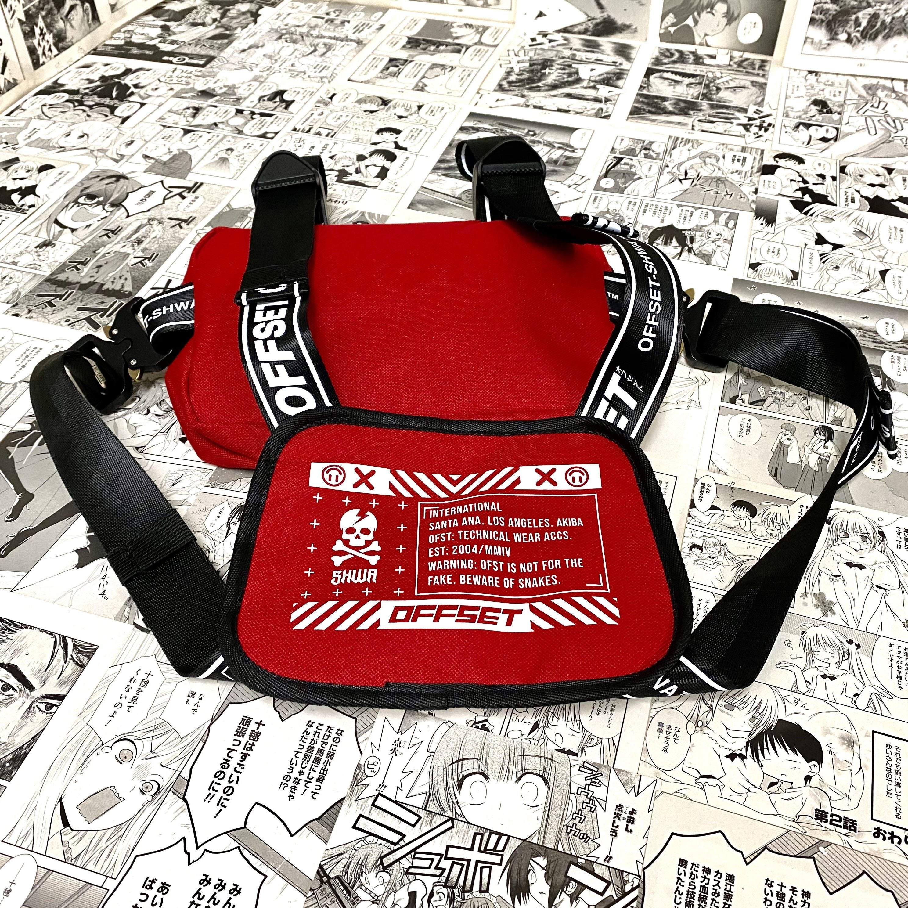 [SHWA] TBG-11 Techwear Style Ita-Chest Bag - Red