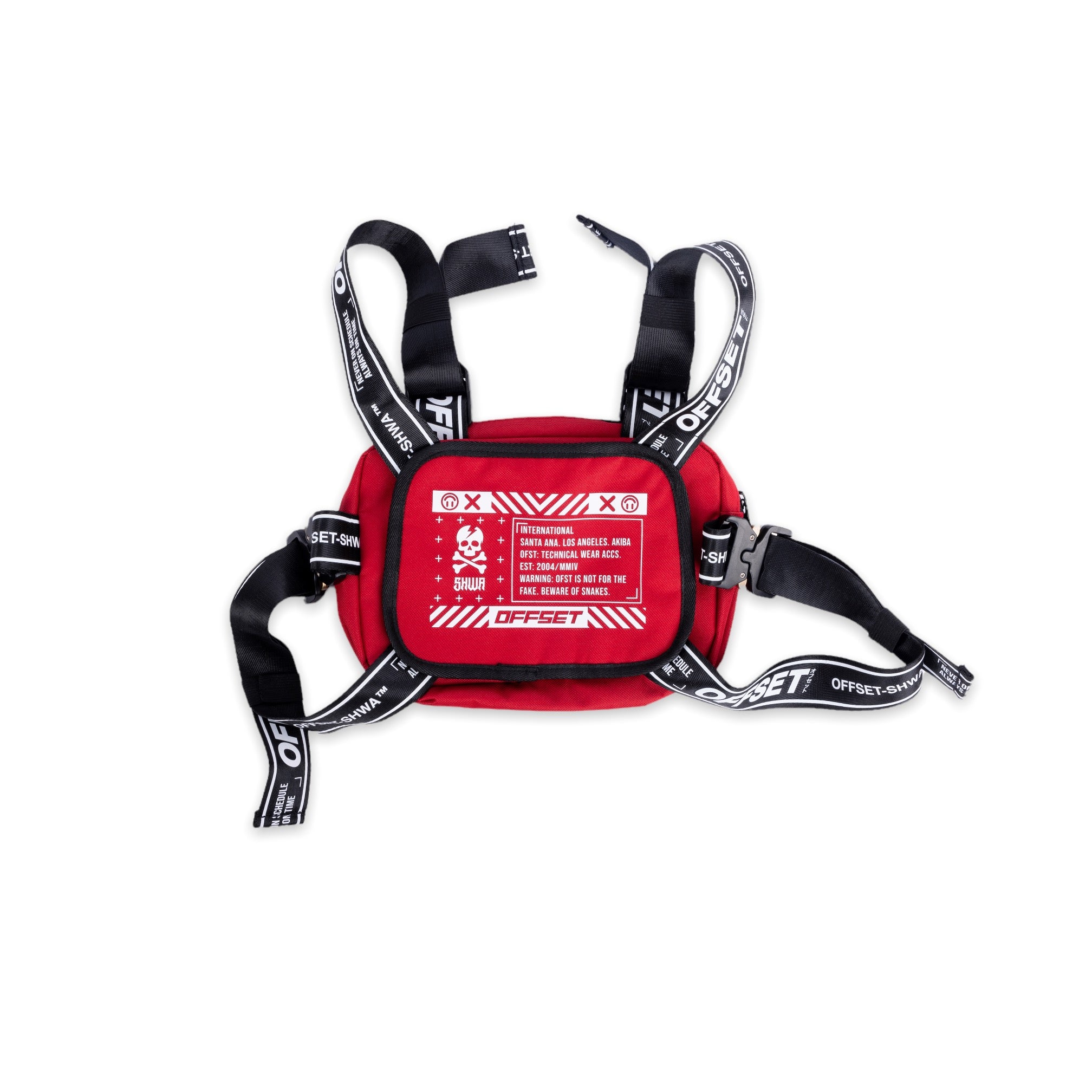 [SHWA] TBG-11 Techwear Style Ita-Chest Bag - Red