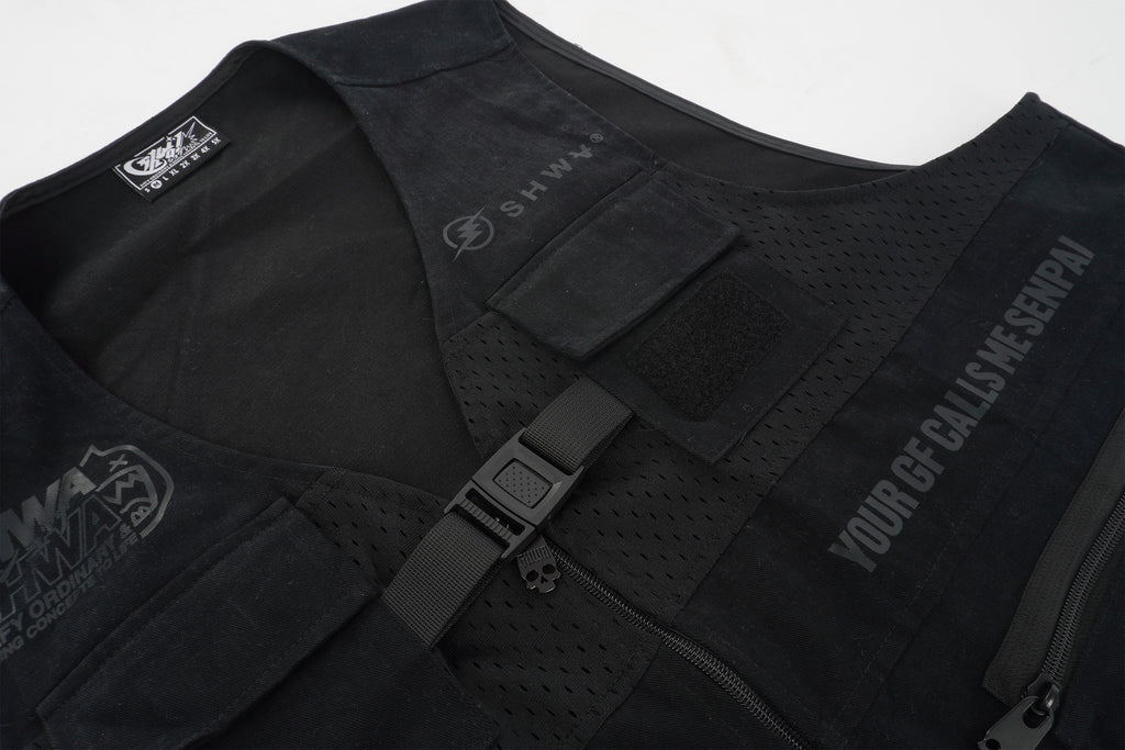 [SHWA] Techwear Style Black Tactical Vest - FINAL SALE (No return or exchange)
