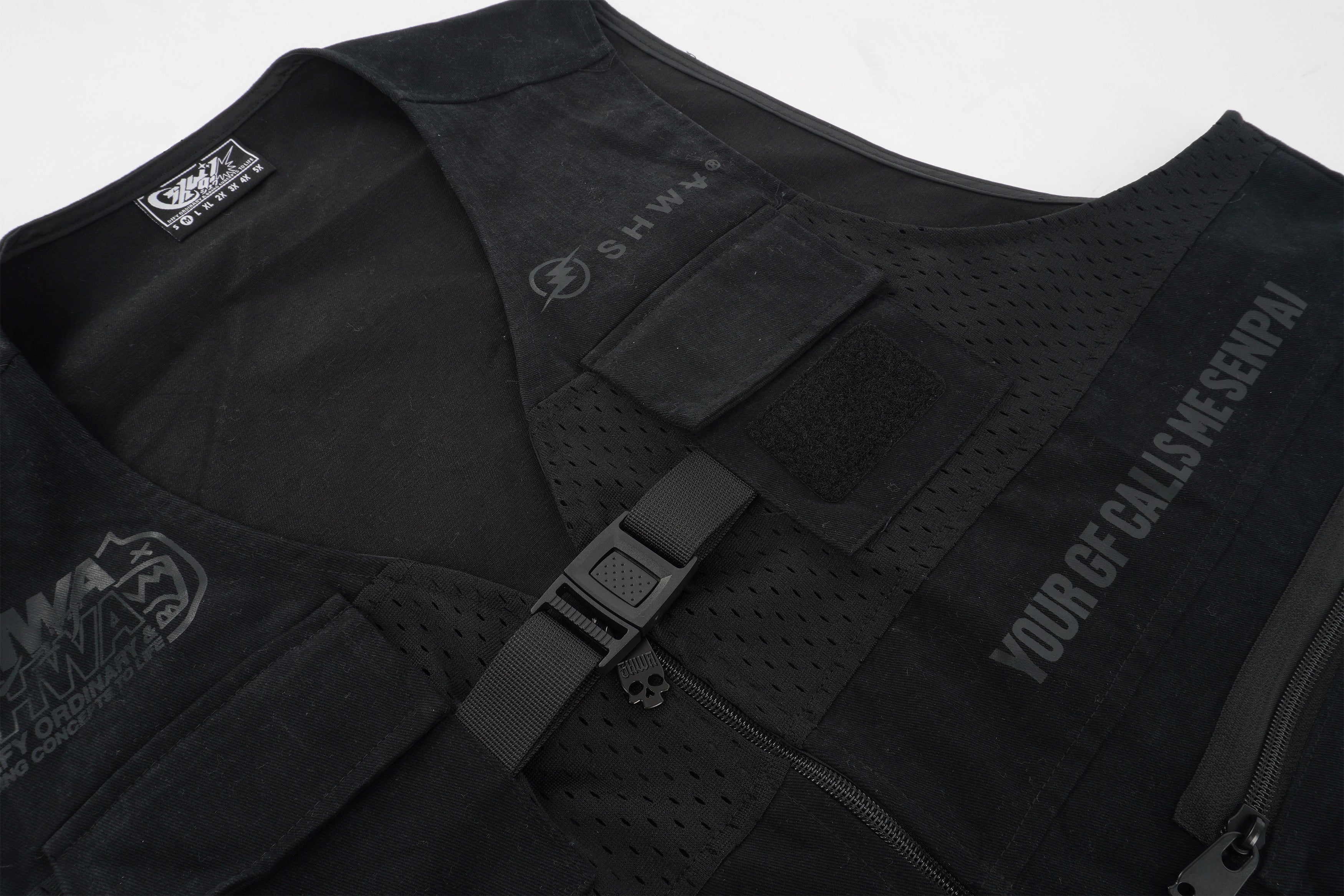 [SHWA] Techwear Style Black Tactical Vest - FINAL SALE (No return or exchange)
