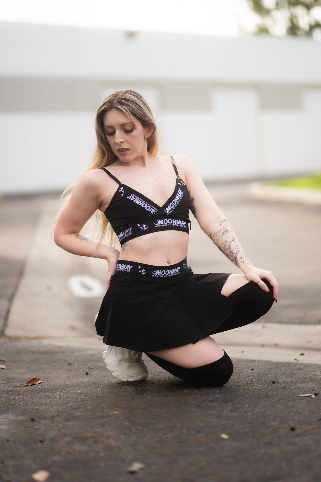 MoonMist Logo Bralette - Black