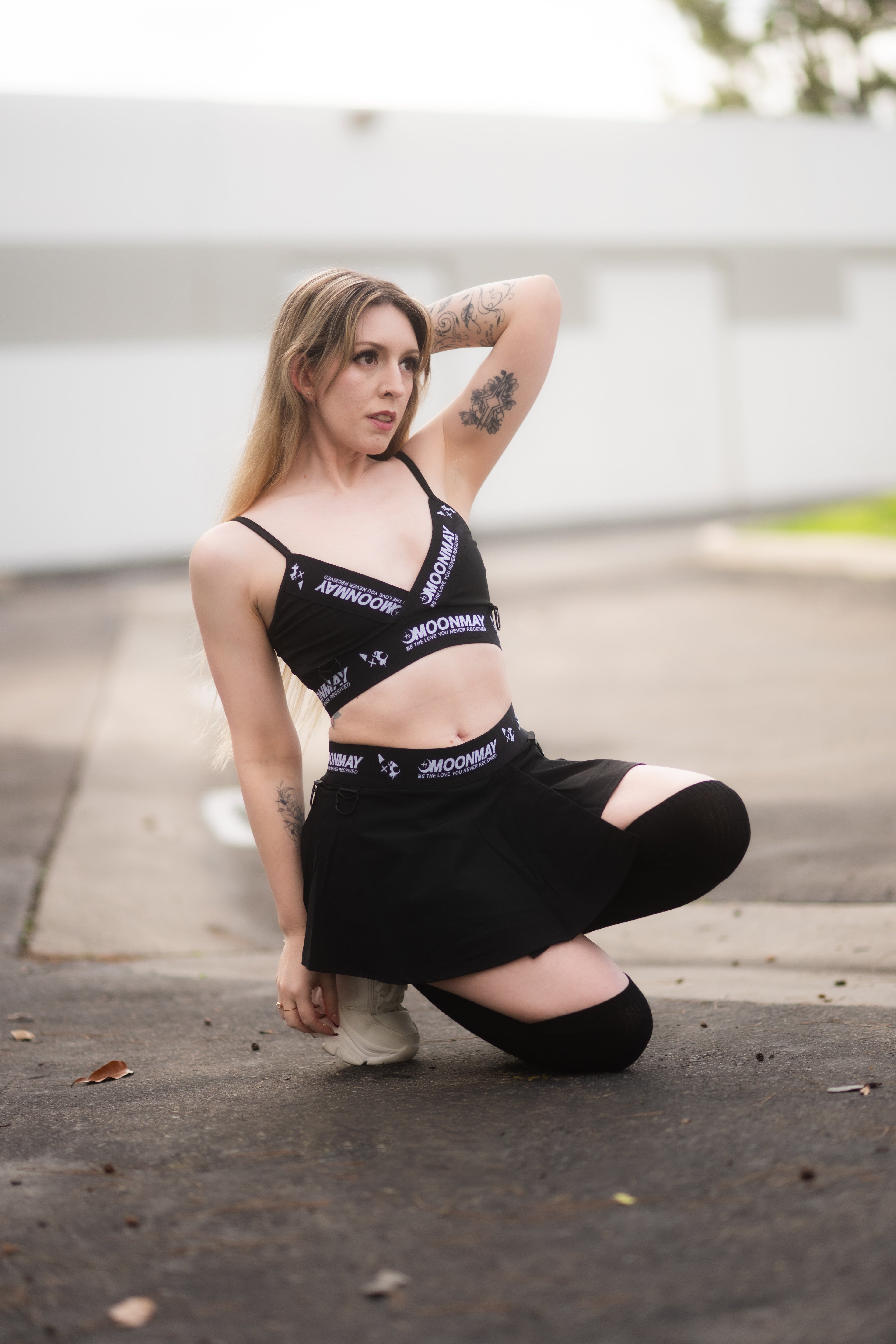 MoonMist Logo Bralette - Black