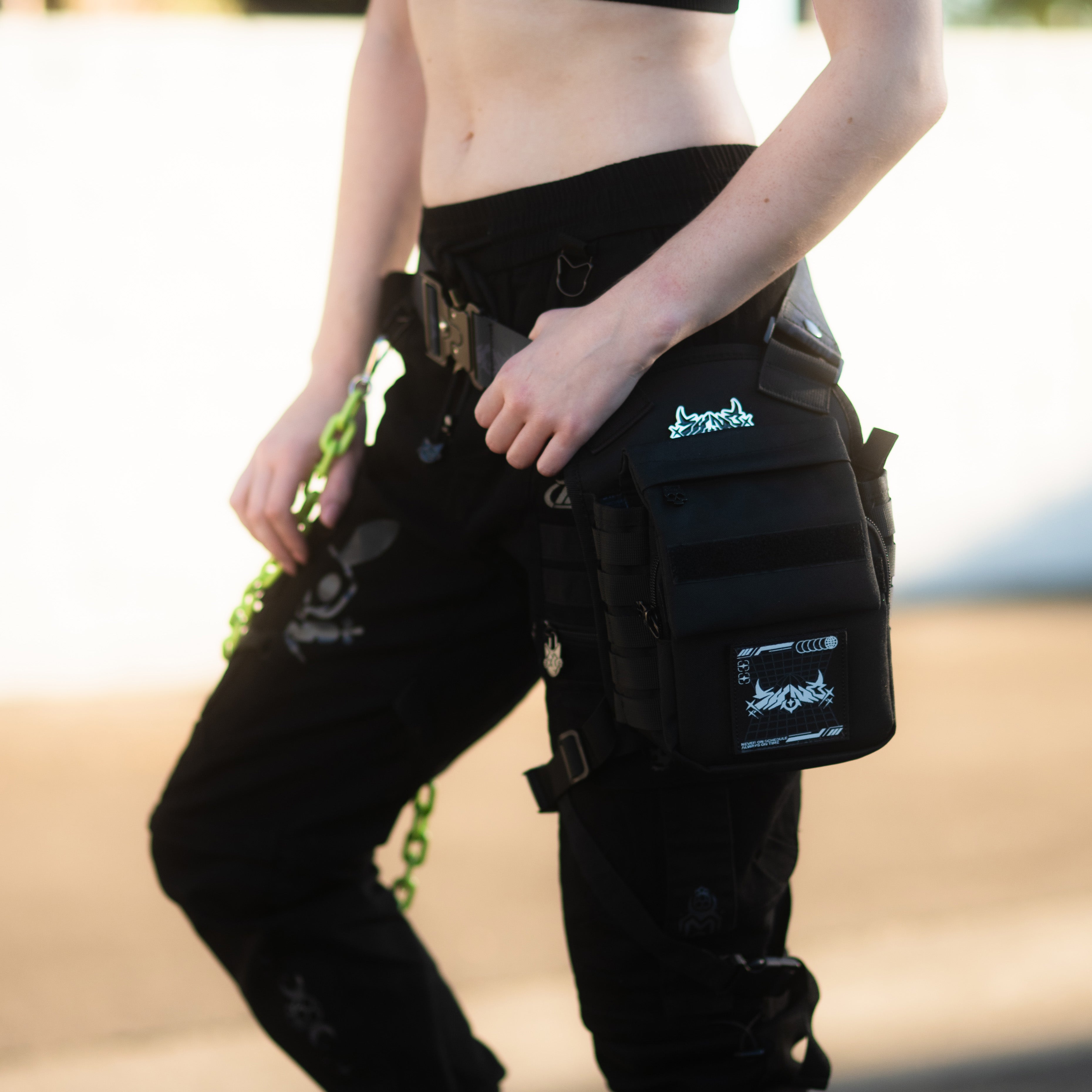 [SHWA] TBG-01 Techwear Style Black Leg Bag