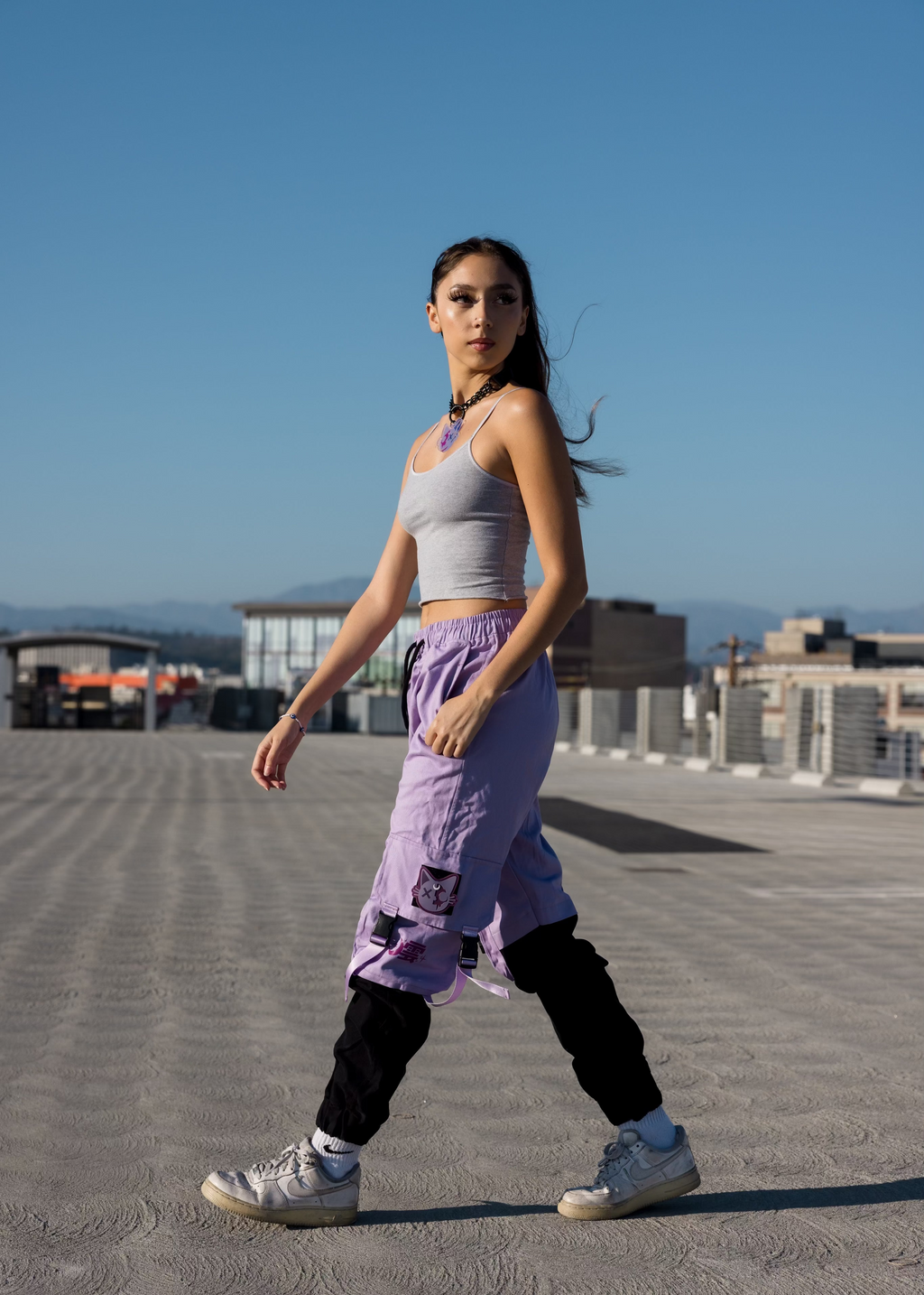 Lavender Block Jogger - FINAL SALE (No Return OR exchange)