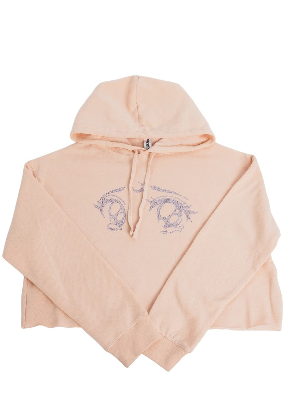 Blush Crystal Eye Cropped Hoodie