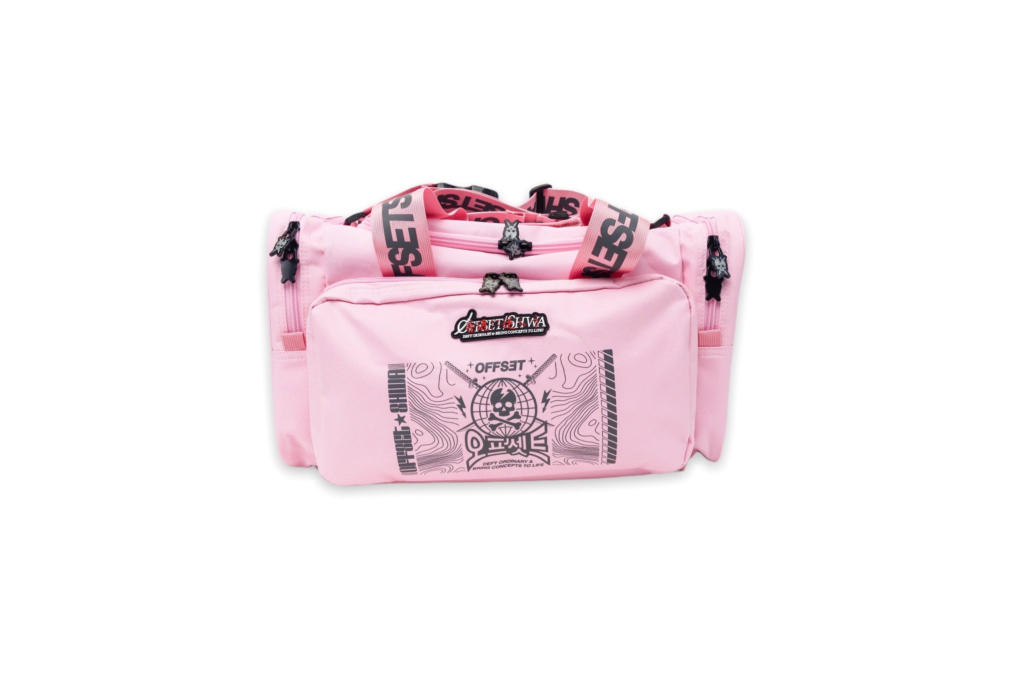 [SHWA] TBG-16 Techwear Style Team Duffle Bag for Gym and Travel - Pink (Bag & Strap ONLY)