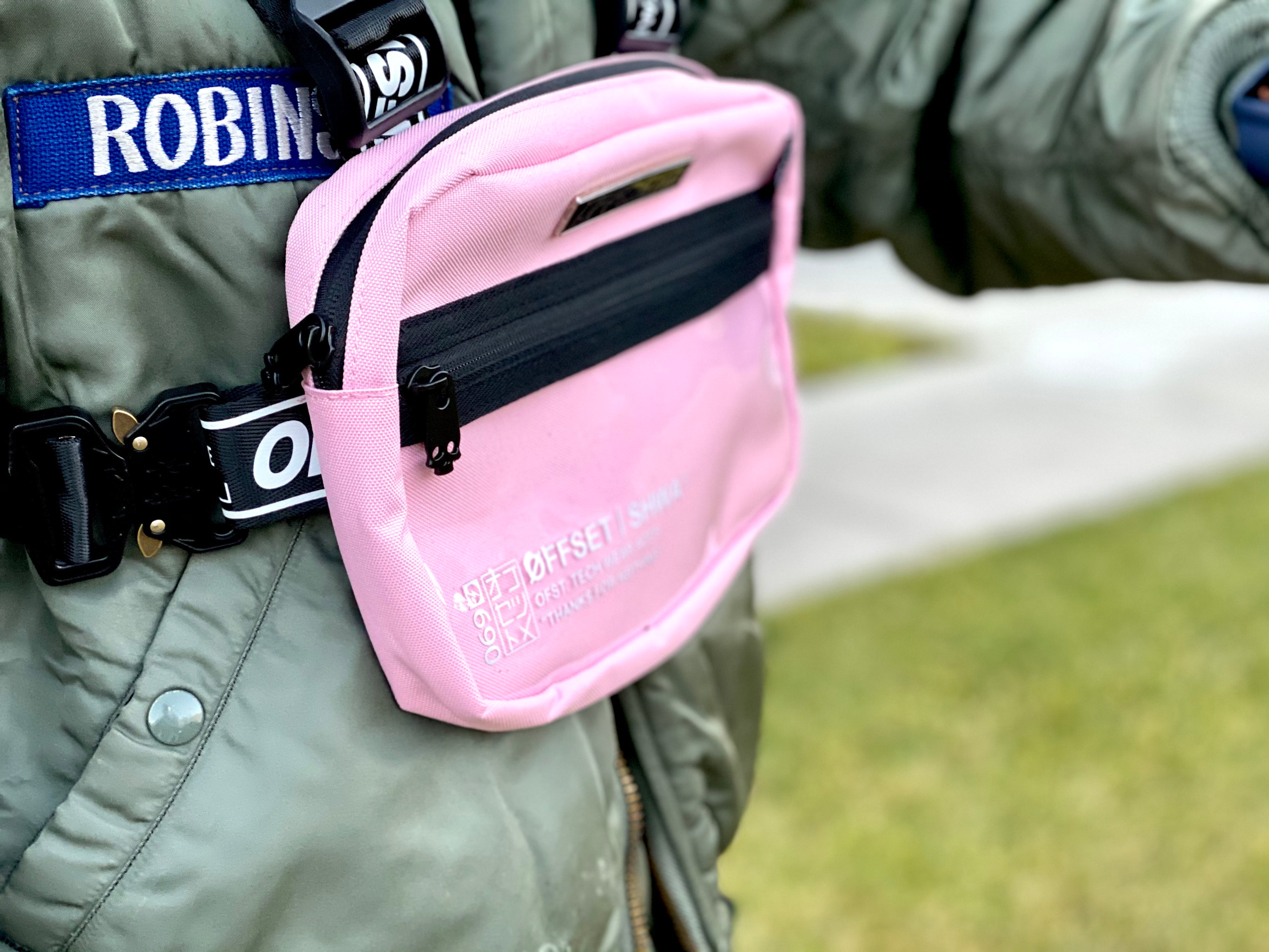[SHWA] TBG-11 Techwear Style Ita-Chest Bag - Pink (Bag & Strap ONLY)