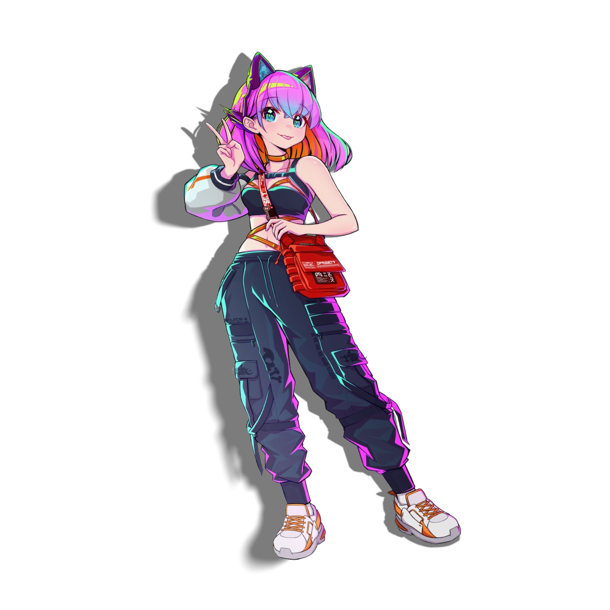 [MM] Collab Neon Girls Series Sticker