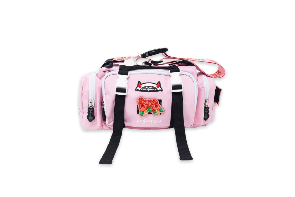 Checkered Pink Bolt Duffle Bag – Miss Darling Designs