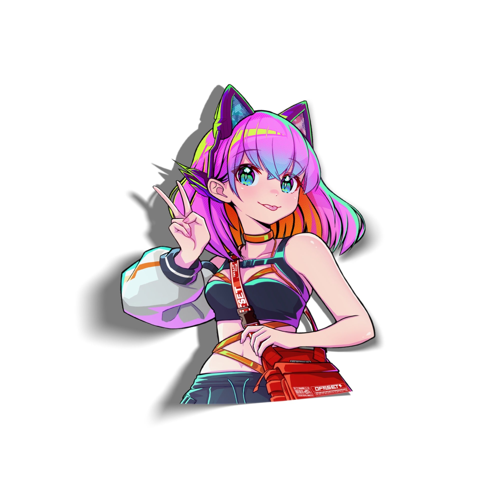 [MM] Collab Neon Girls Series Sticker