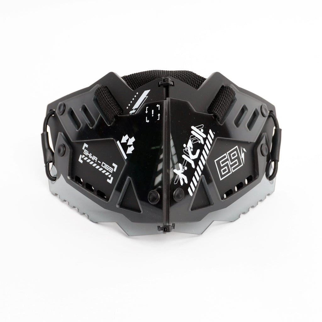 [SHWA] SW-01 Techwear Style QOZE Collab Mask Cover - Smoke Black